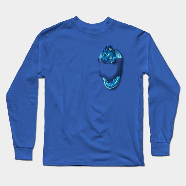 Wings of Fire - Pocket Tsunami Dragon Long Sleeve T-Shirt by Biohazardia